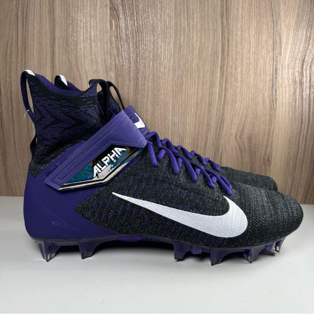 Nike Alpha Menace Elite 2 Flyknit Football Cleats BV2077-011 Men’s Size 14